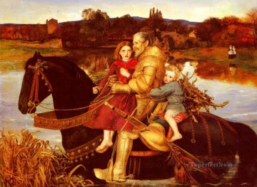  Raphaelite Canvas - A Dream Of The Past Sir Isumbras At The Ford Pre Raphaelite John Everett Millais